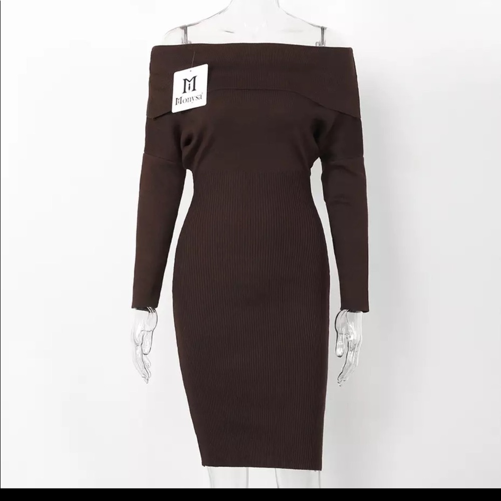 Bodycon off the shoulder pencil dress - Picture 6 of 7